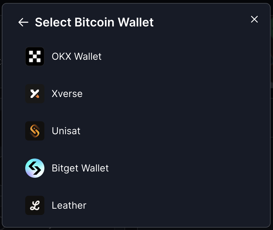 Select Bitcoin Wallet